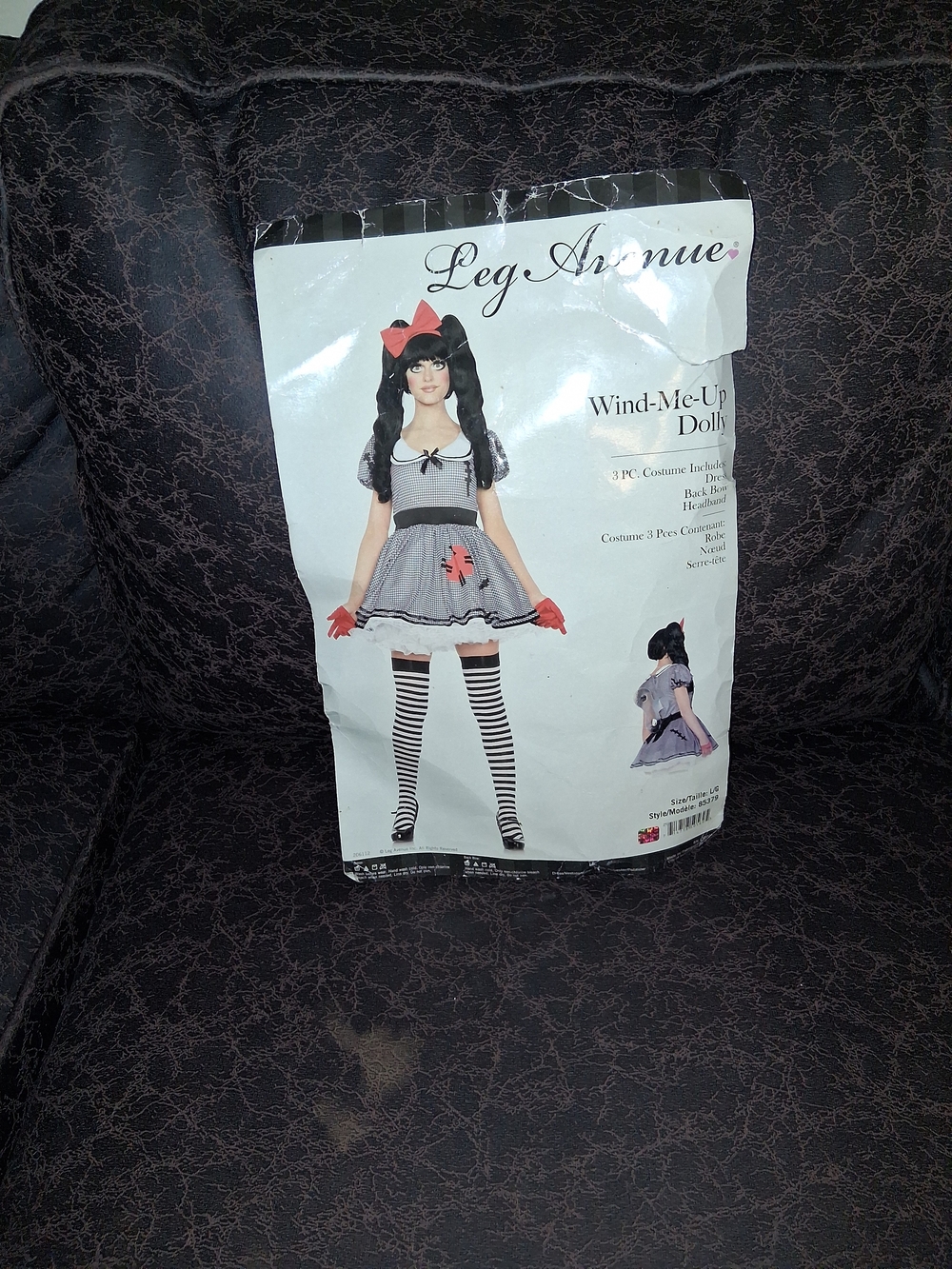 Leg Avenue Wind-Me-Up Dolly Kids Costume - Black & White
